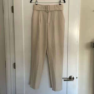 Vici Cream trouser w/ belt detail